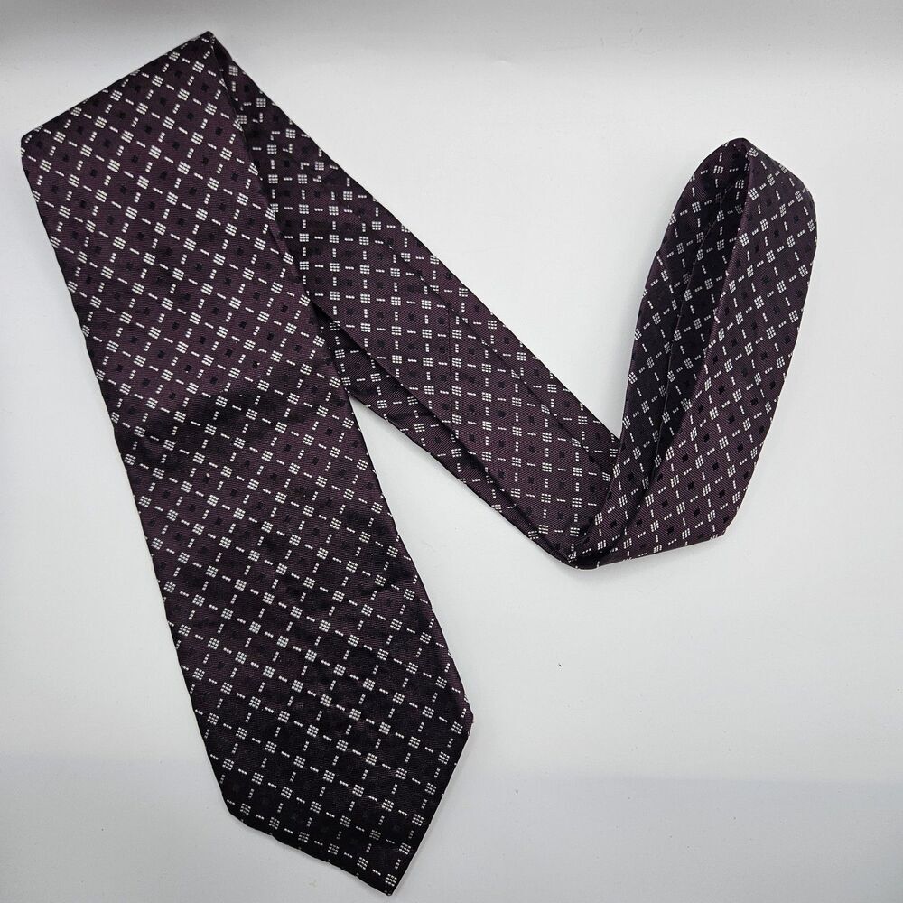Ermenegildo Zegna Z Quiet Luxury Geometric‎ Silk Tie Work Wedding 56x3 5/8"
